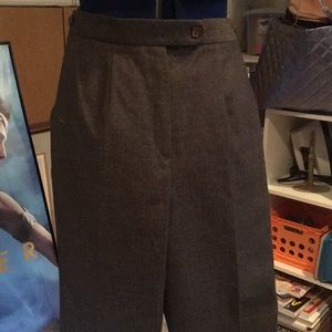 Harve Benard brown tweed trousers. Classic. Cuffed